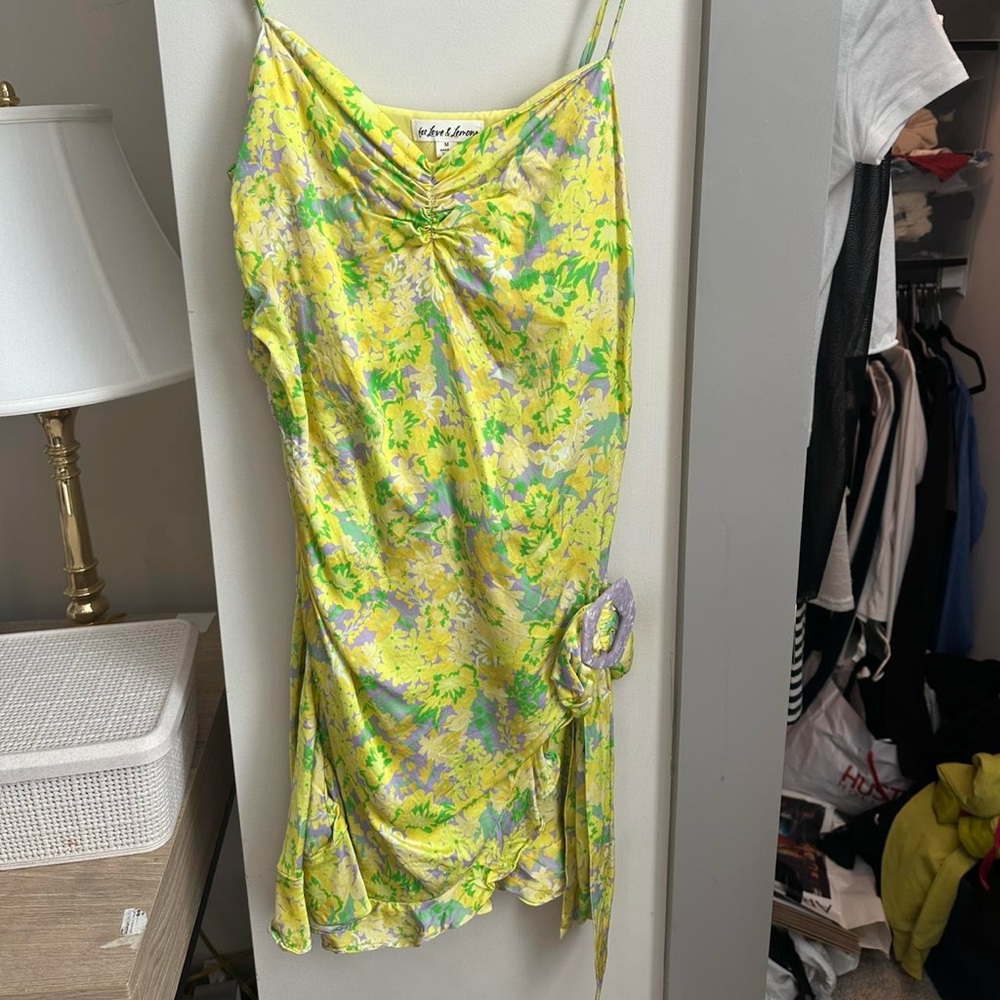 For Love And Lemons Yellow and Green Floral Dress - Picture 2 of 5